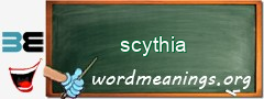 WordMeaning blackboard for scythia